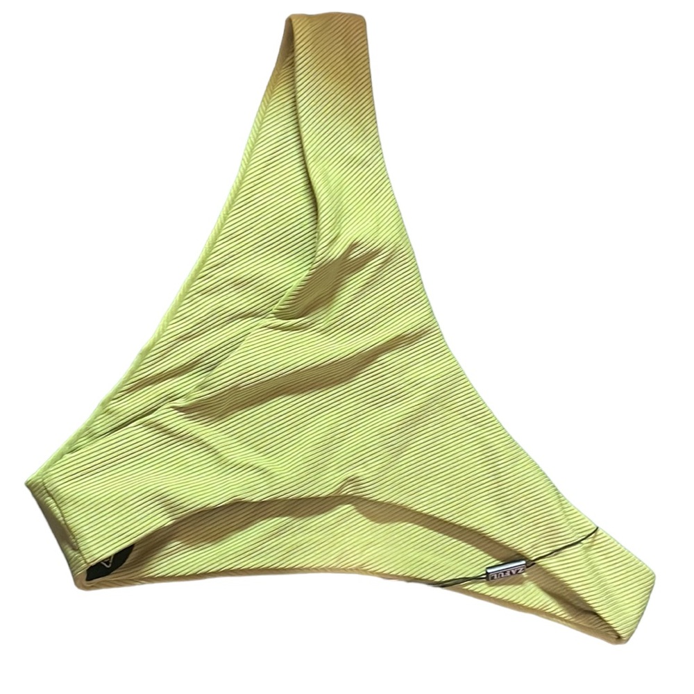 •ZAFUL•NWT LIME GREEN RIBBED HIGH LEG BIKINI BOTTOMS SIZE MEDIUM